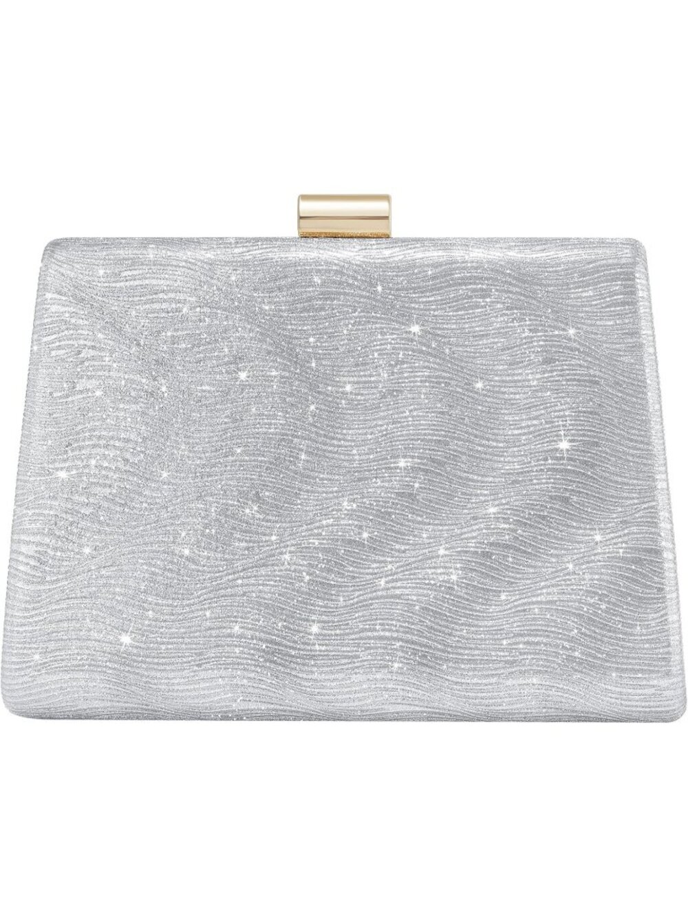 〽️Women's Silver Detachable Chain Sparkly Clutch Purse Wedding Prom Evening Bags